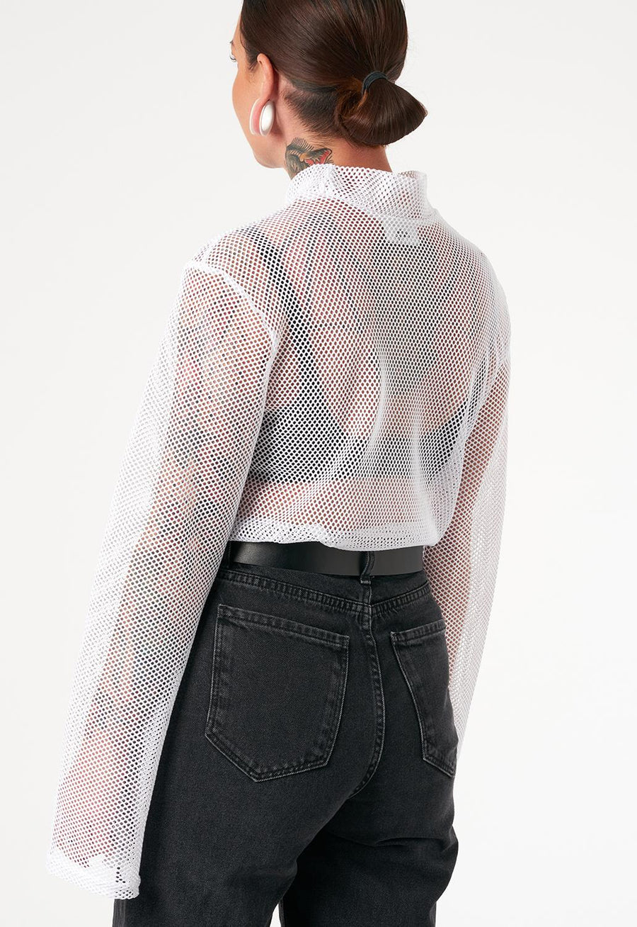 Meshed Polo Top