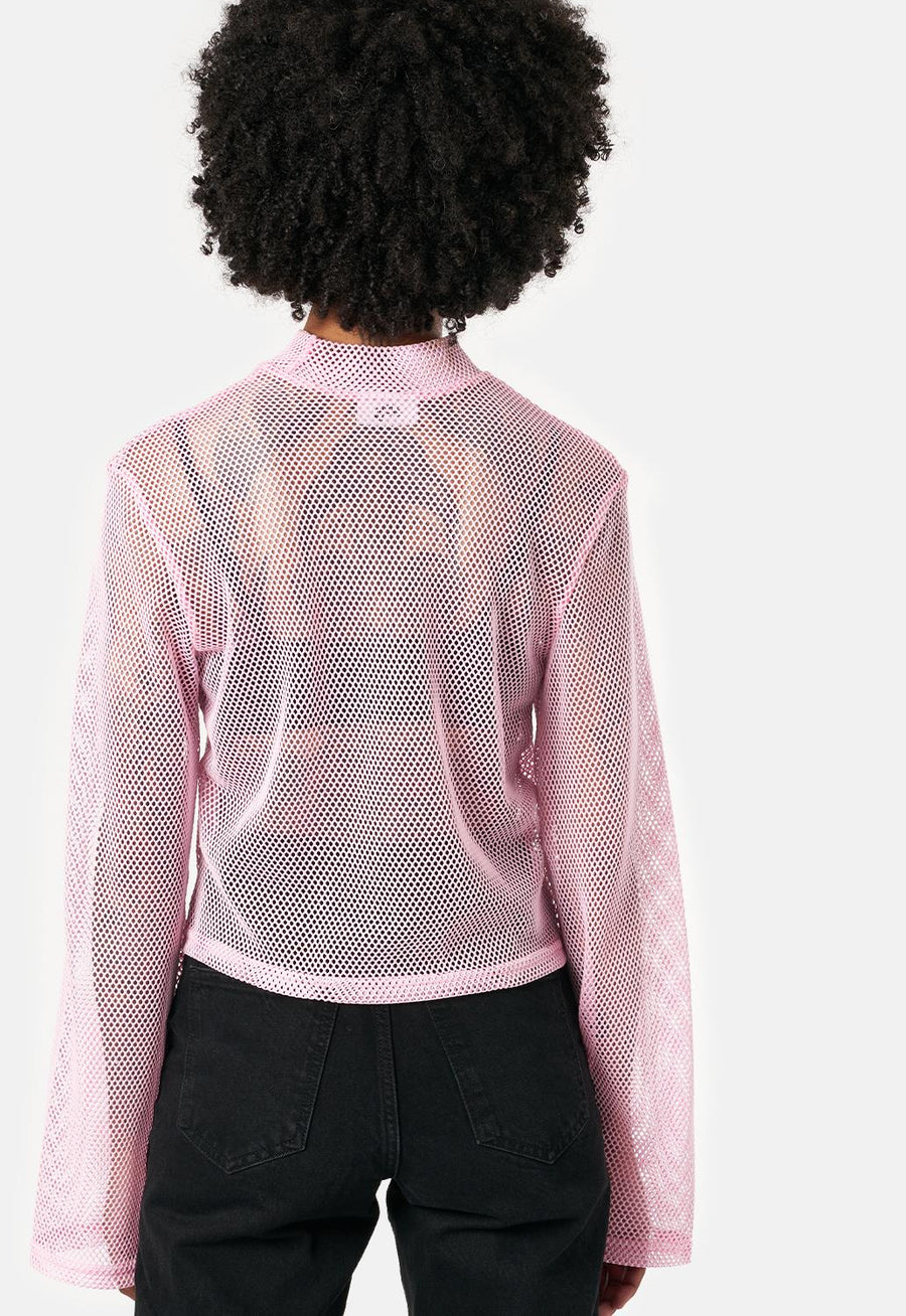 Meshed Polo Top